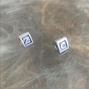 Pandora Silver Alphabet Bead Charms